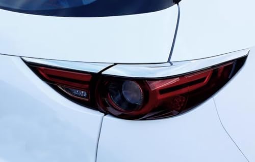 MUSOYADIマツダ CX-5 KF系 専用外装ガーニッシュカバー テールライト オーバー アイライン カバー テールランプ ガーニッシュガーニッシュインテリアパネル新型MAZDA CX5に対応 設計ABS(クロームメッキ)4枚