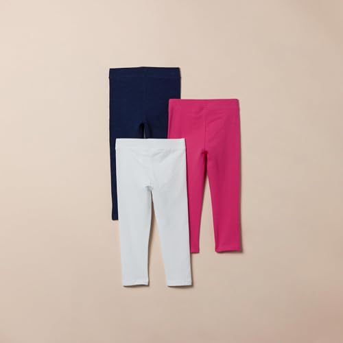 Image of Amazon Essentials Girls' Cotton Stretch Leggings, Multipacks