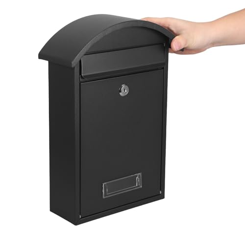 Boîte aux lettres en fer robuste Holibanna avec serrure intégrée pour façade extérieure