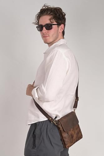 Image of Genuine Leather Sling Bag for Men, Stylish and Spacious Side Bag for Men, Crossbody Bag for Men Daily Use