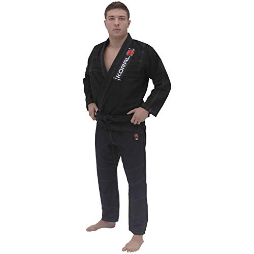 Kimono Jiu Jitsu Koral One Preto-A3
