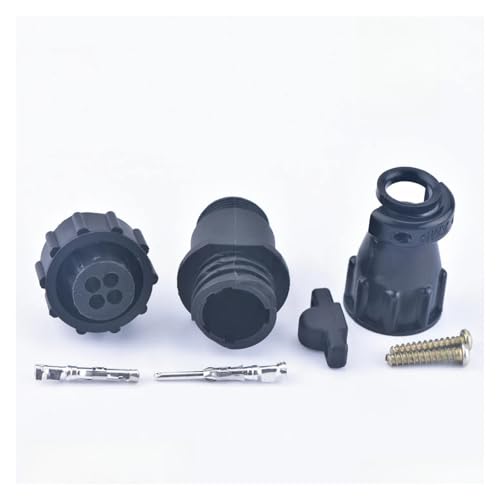 automotive connectors 4 Pin Automotive Transducer Socket Wiring Black Circular Connector Socket 182658-1 206153-1 206060-1 1-206062-4 easy replacement(Male female 2 cover)