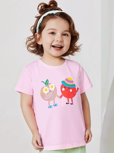 Image of AIWUHE Toddler T Shirts Cotton Summer Tshirts Boys Girls Short Sleeve Tee Tops Casual Graphic Clothes Crew Neck Shirts 2-6Y