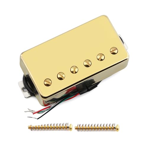 Image of FLEOR Alnico 5 Guitar Humbucker Pickup 4-Wires 14-15K Bridge Pickup Golden Fit Gibson Les Paul Guitar Part