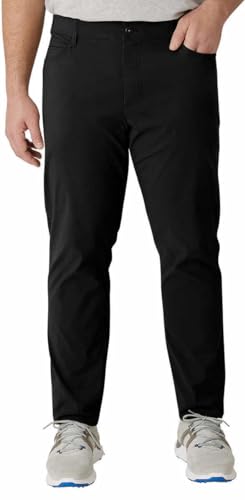 Weatherproof - Pantalón clásico para hombre de peso medio, talle medio, Negro -, 32W x 34L