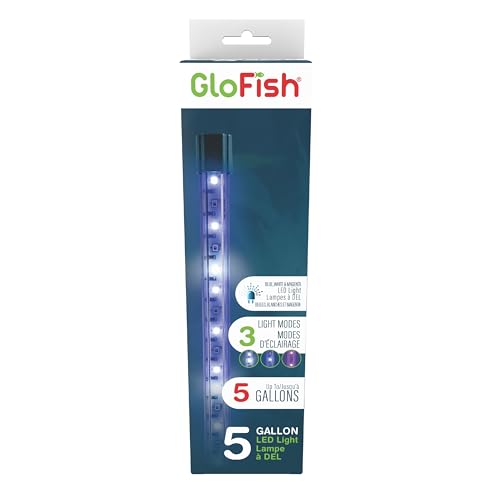 Image of GloFish 8-Inch LED Light Stick for Fish Aquariums Up to 5 Gallons, 1 Count, with White, Blue and Magenta LED Lights