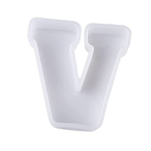 Moldes de silicona del alfabeto, molde de resina epoxi grande del alfabeto | Molde de resina epoxi de una sola letra para hacer velas, pasteles, jabón, joyas, manualidades de resina, decoración de