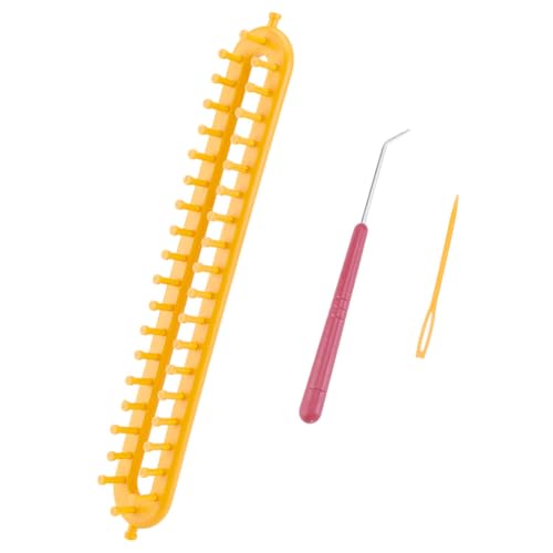 Kit de tricot rectangulaire orange pour réussir votre écharpe sans aiguille