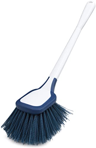 Image of Unger EZ Reach Shower Tub and Tile Scrub Brush, Crevice Bathroom Cleaning Supplies, Non-Scratch Scrubber Tool for Showers, Fixtures, Bathtubs, Drains, Grout, and Marble