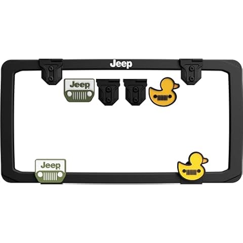 Cruiser Accessories License Plate Frame - Jeep, Matte Black (with Fastener Caps) Cover