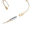 Replacement Cardioid Headset Microphone for Shure BLX1 Wireless Headworn Microphone System Bodypack Transmitters, Adjustable Headmic, with Carrying Case, Beige #4