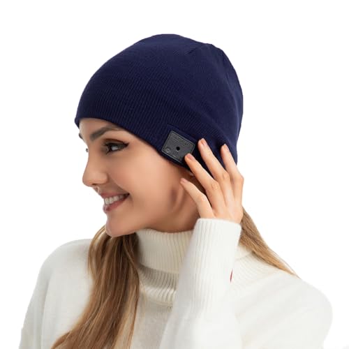 Image of BORAYDA Bluetooth Beanie, 18 hrs Playing HD Stereo, Built-in Mic, Men's /Women's Christmas Electronic Gifts