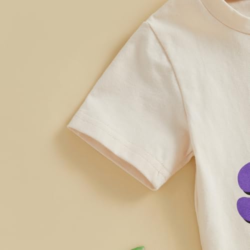 Image of Kids Toddler Girls Little Miss Mardi Gras T-Shirt Outfit Carnival Short Sleeve Celebration Top
