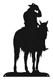 SWEN Products Cowboy On Horse Simple Silhouette