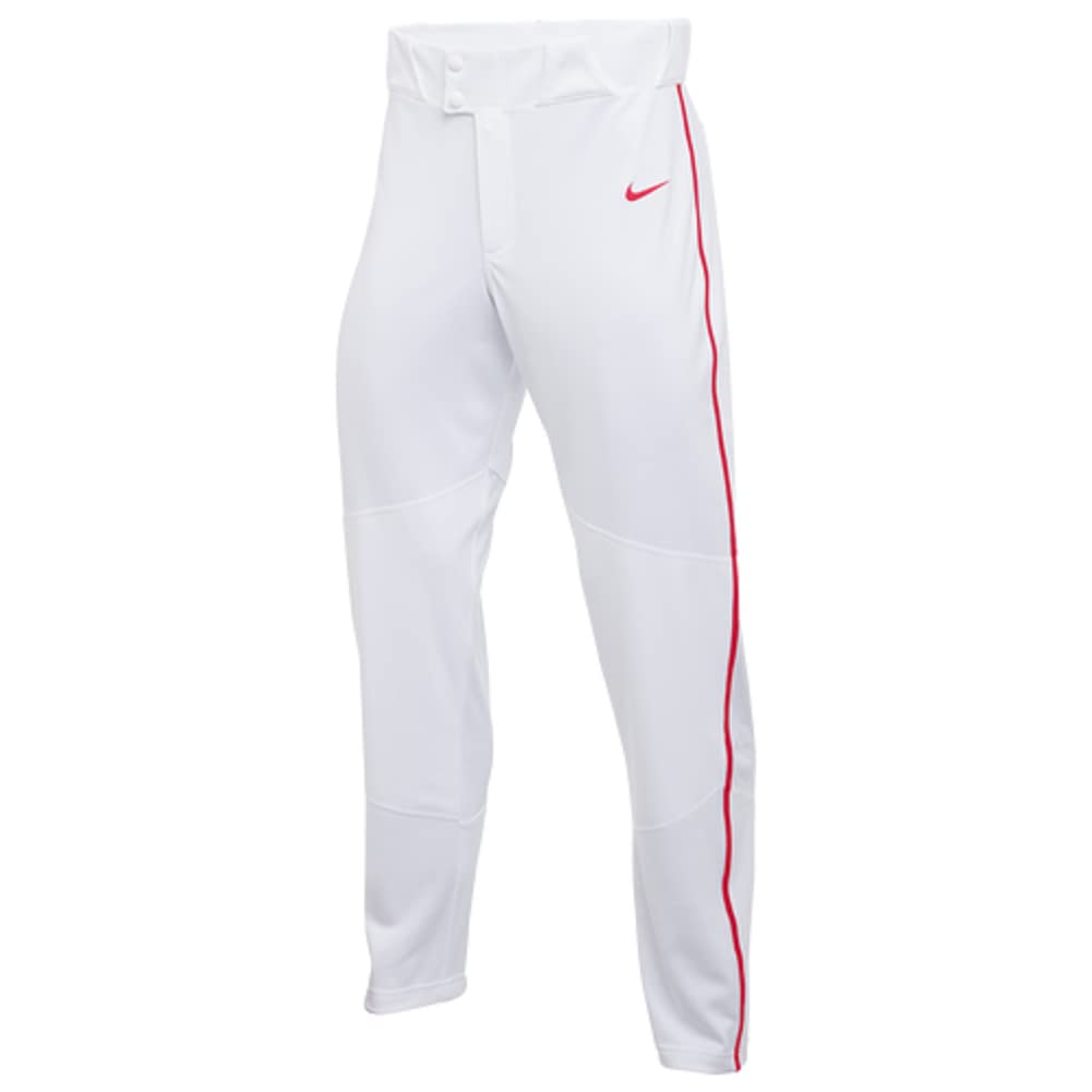 Nike Mens Team Vapor Select Piped Pants, White/Scarlet, Large