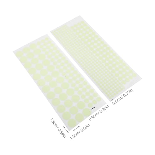 4 láminas de puntos fluorescentes verdes para pared miniatura 5