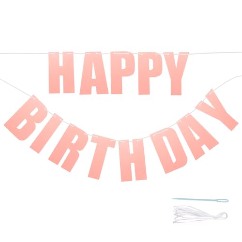 QUARKZMAN Cartel De Cumpleaños, 9.8 Pies Decoración Colgante Para Fiestas De Mujeres Fondo Para Fiestas Rosa Perla
