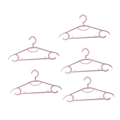 Cabilock Environmental-Friendly 5pcs Plastic Clothes Hanger Non-Slip and Windproof Multipurpose for Clothes Hangers