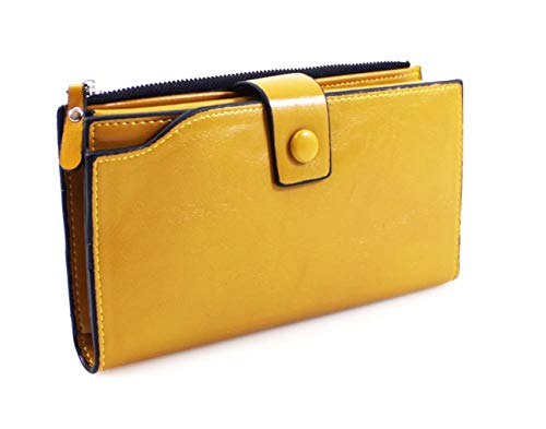 LeahWard Genuine Faux Leather Purses Wallets Fashion Nice Great Purses Bags (Yellow)