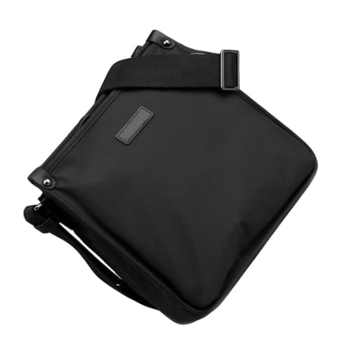 SOLUSTRE Bolso Bandolera Casual para Hombre Negro, Cinturón Ajustable, Tejido Oxford Ligero y Duradero, Gran Capacidad, Adecuado para Uso Diario, Viajes y Ocio al Aire Libre