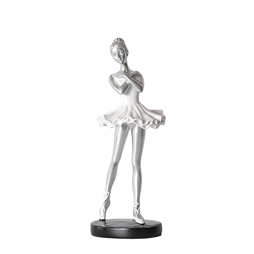 Estatua de Bailarina, Figura de Bailarina de Ballet de Resina, Esculturas de Arte de Pose de Bailarina de Ballet, Estatua Decorativa Moderna para Decoración del Hogar Mesa Dormitorio Sala de Estar