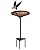 WiwiIron Bird Baths for Outdoors Heavy Duty, 38.5 in Detachable Birdbaths for The Garden Clearance, Bird Bath Bowl Spa & Birdfeeder with Metal Stake Stand for Outdoors Garden, Circle Style (Brown)