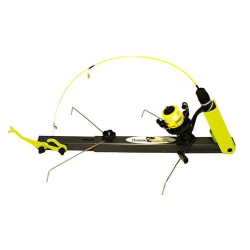 Ice Fishing Automatic Hook Setter with Adjustable Rod Holder & Storage Tube