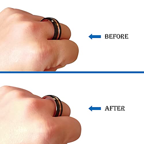 Ring Sizer Adjuster for Loose Rings,Invisible Ring Sizer Reducer Spacer, Clear Silicone Ring Tightener, Ring Size Adjuster for Women Men Rings Guards 57 PCS - Thumbnail 4