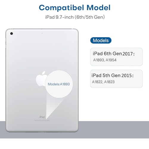 SPARIN Screen Protector for iPad 6th 5th Generation 9.7 inch, Tempered Glass Compatible with iPad Air 2, Case Friendly & Apple Pencil Compatible