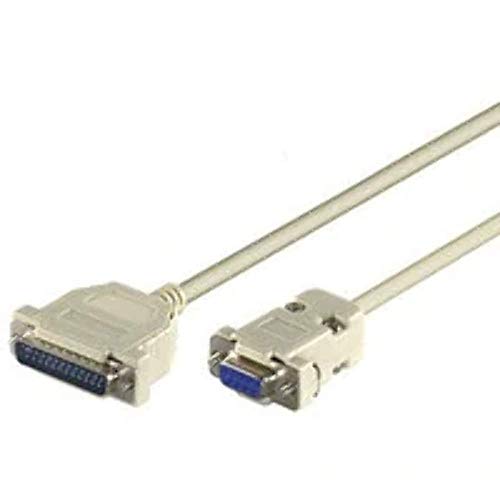 Microconnect DB-9/DB-25 M/F 3m - Cable de Serie (Gris, 3 m, DB-9, DB-25, Male Connector/Female Connector, Gris)
