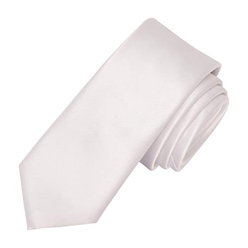 Dockers Neckwear Boys' Big Slim Solid Tie, White, One Size