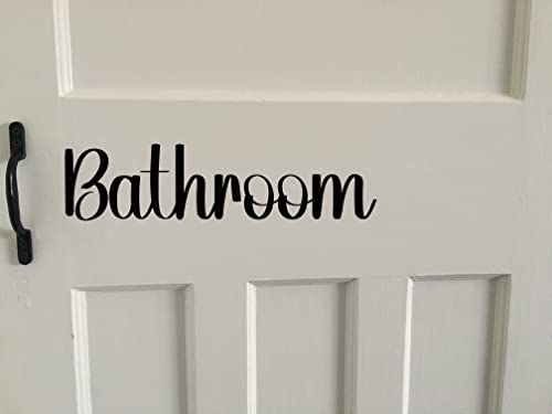 Home Door Sign Stickers - Bedroom Décor - Bathroom Door Sign - Toilet - Kitchen - Living Room (Bathroom)