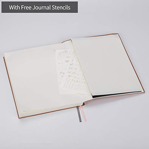Rettacy Dotted Journal For Women 2 Pack - B5 Large Notebook With Dotted Grid Page,Total 384 Numbered Pages,100Gsm Thick Dotted Paper,Soft Leather Cover,Inner Pocket,7.6'' X 10'' #TOP5