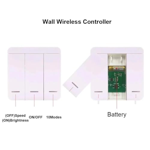 Image of Jackal Wireless Wall Switch Controller Flowing Water LED Strip Module 12-24V RF Remote Panel Speed Brightness Mode Lighting Driver Pixel IC Dream Color Lighting Kit Decor Setup