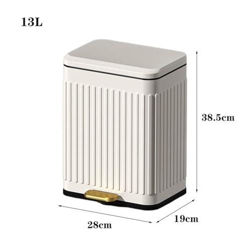 Caneca de basura con pedal y tapa suave acero inoxidable 13L miniatura 2