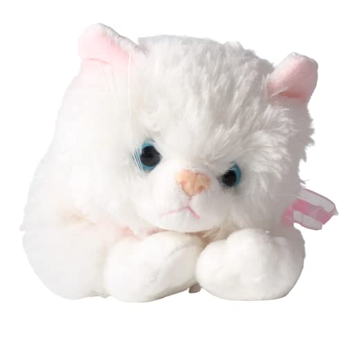 Plush White Cat Stuffed Animal With Voice - Super Soft, Huggable Cat Toy for Baby, Toddler Boys, & Girls - Snuggle, Cuddle Plush Cat - Great Gift Idea for Birthdays and Holidays 30CM
