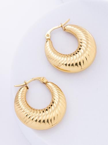 Image of Scintillare by Sukkhi Excellent Stainless Steel Round Hoop Earring Jewellery for Women & Girls|Anti Tarnish Jewellery|Gifts for Wife Girlfriend Mother Sister