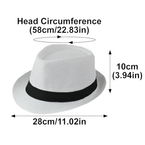 Chapeau de soleil unisexe pour la plage indispensable en été blanc - 2