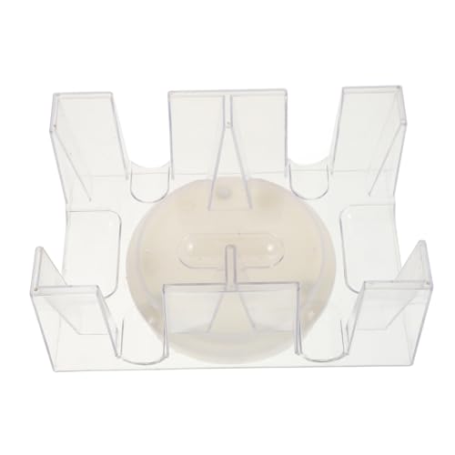 BESPORTBLE Revolving Playing Card Holder Tray Compact Deck Storage Organizer for Home Non Slip Design Stylish Poker Card Stand for Easy Access and Organization