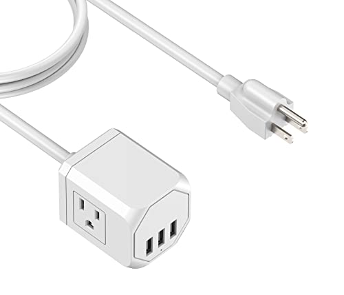 LAX Gadgets Multi-Plug Outlet Extender & Surge Protector – Power Strip 5ft. Cord - Suitable for...
