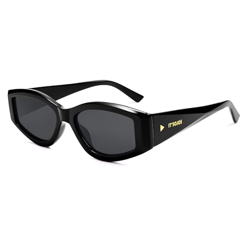 SOJOS Polarized Sunglasses Womens Mens Trendy Pentagonal Cateye Sun Glasses 80s 90s Shades SJ23293