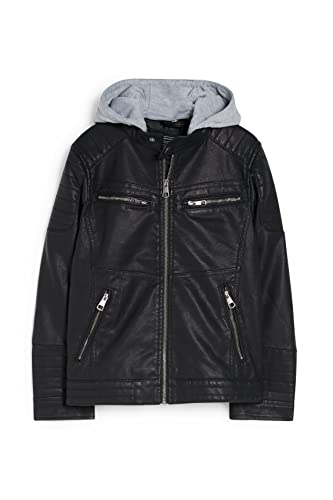 C&A Kinder Jungen Jacke Regular Fit Unifarben Polyester schwarz 182