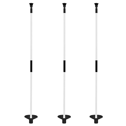 winying 83 Centimeters Golf Green Flagstick Set - Practice Pole Kit - Professional Course Green Supplies 3Pcs Flagpoles One Size