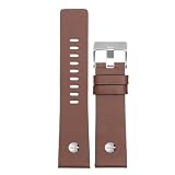 Cinturino In Pelle For Diesel DZ7406 DZ7408 DZ4280 DZ4343 For Orologio 22mm 24mm 26mm 28mm 30mm 32mm 34mm Bracciale Da Uomo(Light brown steel buckle,30mm)
