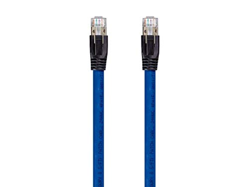 Monoprice Cat8 Ethernet Network Cable - 50 feet - Blue 2GHz, 40G, 24AWG, S/FTP - Entegrade Series Monoprice Cat8 Ethernet Network Cable - 50 feet - Blue 2GHz, 40G, 24AWG, S/FTP - Entegrade Series