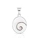 Produktbild PLANETYS - 925 Sterling Silber Anhänger Oval Auge des Heilige Lucie - Santa Lucia - Oeil de Sainte Lucie - Shiva Eye - 10 X 20 mm