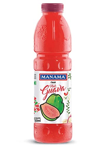 Image of Manama Guava Crush Pink Guava Fruit Crush Use as Toppings For Cakes, Ice Creams and Make Thick Shakes, 750ML