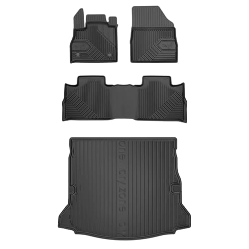 MOTOS Kit de tapis de voiture et de tapis de coffre en caoutchouc pour Renault Espace V 2014-2022 Améliorez votre confort de voyage avec tapis antidérapant...