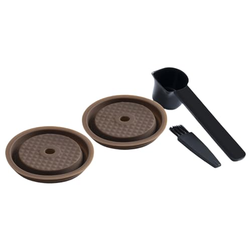 PANGBOER 2 piezas de tapas de cápsulas de espresso recargables, fundas de silicona para accesorios de preparación casera, café ergonómico