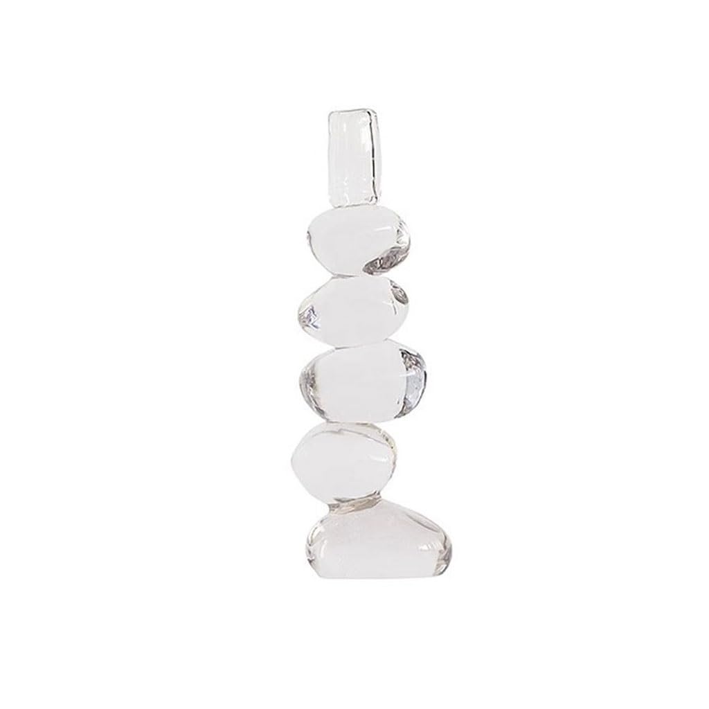 Eines B Candlestick Holders Home Desktop High-End Art Atmosphere Decorative Ornaments Crystal Glass Candlestick Candlesticks Holders For Home Decor(B)